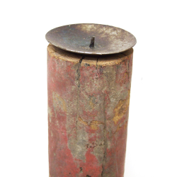 Świecznik drewniany w starym stylu 32cm